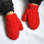 Cute Baby Colorful Thick Warm Gloves For Kids Classic Full Finger Mittens Soft Comfortable Winter Gloves For Children Stevvex