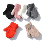 Cute Baby Colorful Thick Warm Gloves For Kids Classic Full Finger Mittens Soft Comfortable Winter Gloves For Children Stevvex