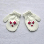 Cute Baby Colorful Thick Warm Gloves For Kids Classic Full Finger Mittens Soft Comfortable Winter Gloves For Children Stevvex