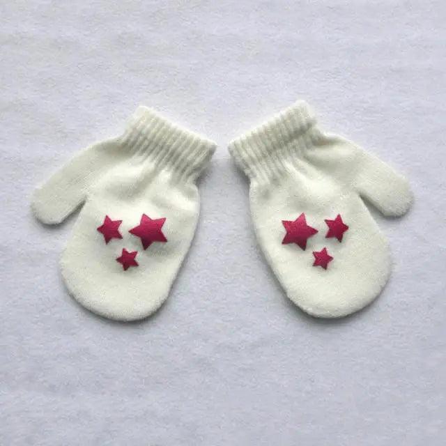 Cute Baby Colorful Thick Warm Gloves For Kids Classic Full Finger Mittens Soft Comfortable Winter Gloves For Children Stevvex