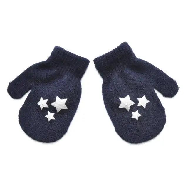 Cute Baby Colorful Thick Warm Gloves For Kids Classic Full Finger Mittens Soft Comfortable Winter Gloves For Children Stevvex