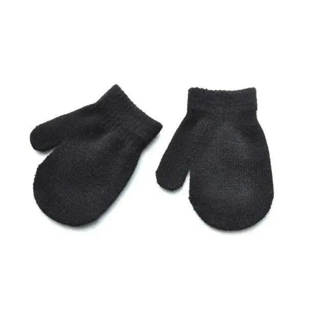 Cute Baby Colorful Thick Warm Gloves For Kids Classic Full Finger Mittens Soft Comfortable Winter Gloves For Children Stevvex