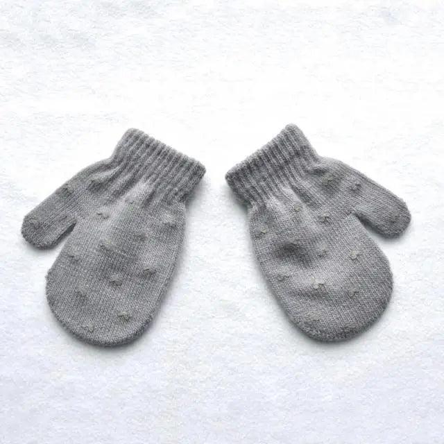 Cute Baby Colorful Thick Warm Gloves For Kids Classic Full Finger Mittens Soft Comfortable Winter Gloves For Children Stevvex