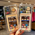 Cute Bear Cartoon Rabbit Shockproof Phone Case For iPhone 11 12 13 14 Pro Funny Soft Wallet Cover Cute Bear Design Soft Slim Card Slot Case Aesthetic Card Holder Case Stevvex