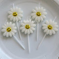 Cute Birthday Candle Daisy Birthday Candles Kids With Smiley Faces Children's Birthday Candles Birthday Cake Decorations Themed Party Supplies Lovely Flower Candles Daisy Shape Stevvex