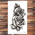 Cute Black Birds Temporary Waterproof Stickers Tattoo Flower Body Elegant Bird Butterfly Style For Womens Stevvex