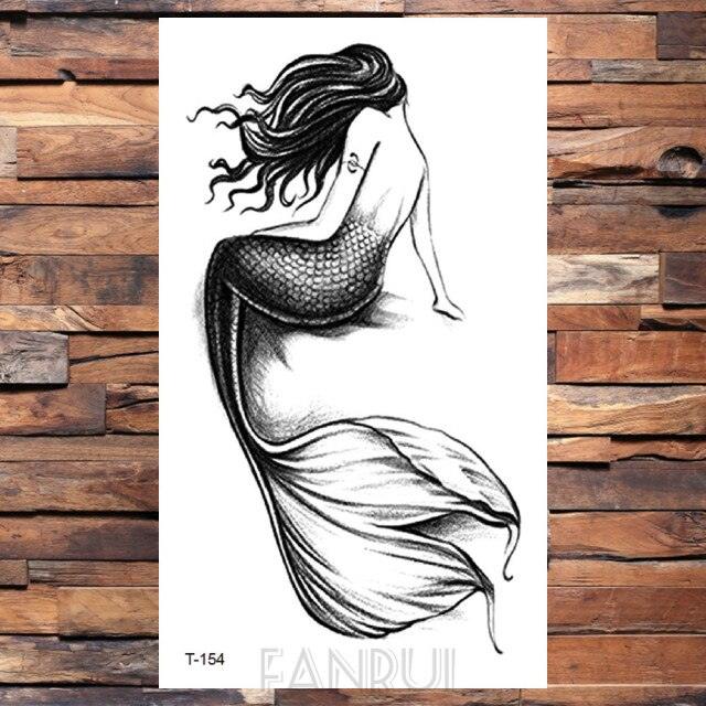 Cute Black Birds Temporary Waterproof Stickers Tattoo Flower Body Elegant Bird Butterfly Style For Womens Stevvex