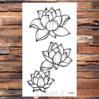 Cute Black Birds Temporary Waterproof Stickers Tattoo Flower Body Elegant Bird Butterfly Style For Womens Stevvex