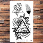 Cute Black Birds Temporary Waterproof Stickers Tattoo Flower Body Elegant Bird Butterfly Style For Womens Stevvex