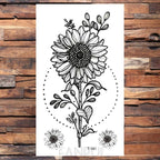 Cute Black Birds Temporary Waterproof Stickers Tattoo Flower Body Elegant Bird Butterfly Style For Womens Stevvex
