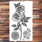 Cute Black Birds Temporary Waterproof Stickers Tattoo Flower Body Elegant Bird Butterfly Style For Womens Stevvex