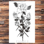 Cute Black Birds Temporary Waterproof Stickers Tattoo Flower Body Elegant Bird Butterfly Style For Womens Stevvex