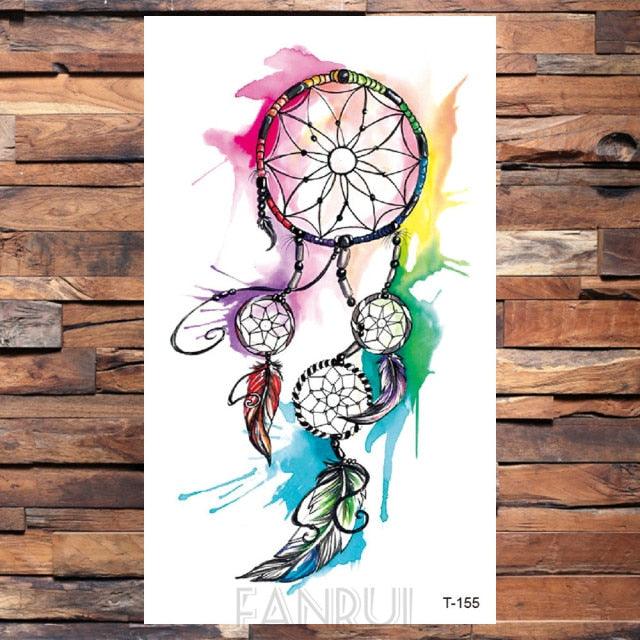 Cute Black Birds Temporary Waterproof Stickers Tattoo Flower Body Elegant Bird Butterfly Style For Womens Stevvex