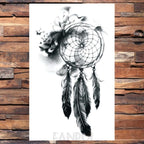 Cute Black Birds Temporary Waterproof Stickers Tattoo Flower Body Elegant Bird Butterfly Style For Womens Stevvex