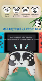 Cute Black White Joystick Wireless Bluetooth Panda Joystick Remote Controller Gamepad Compatible With For PC Laptop Stevvex