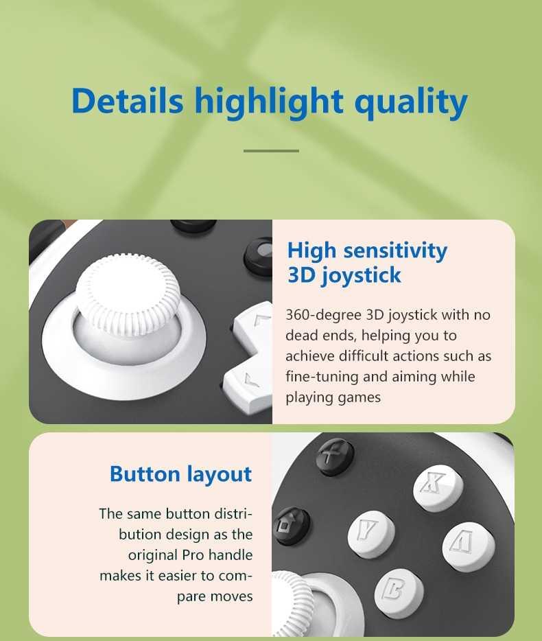 Cute Black White Joystick Wireless Bluetooth Panda Joystick Remote Controller Gamepad Compatible With For PC Laptop Stevvex