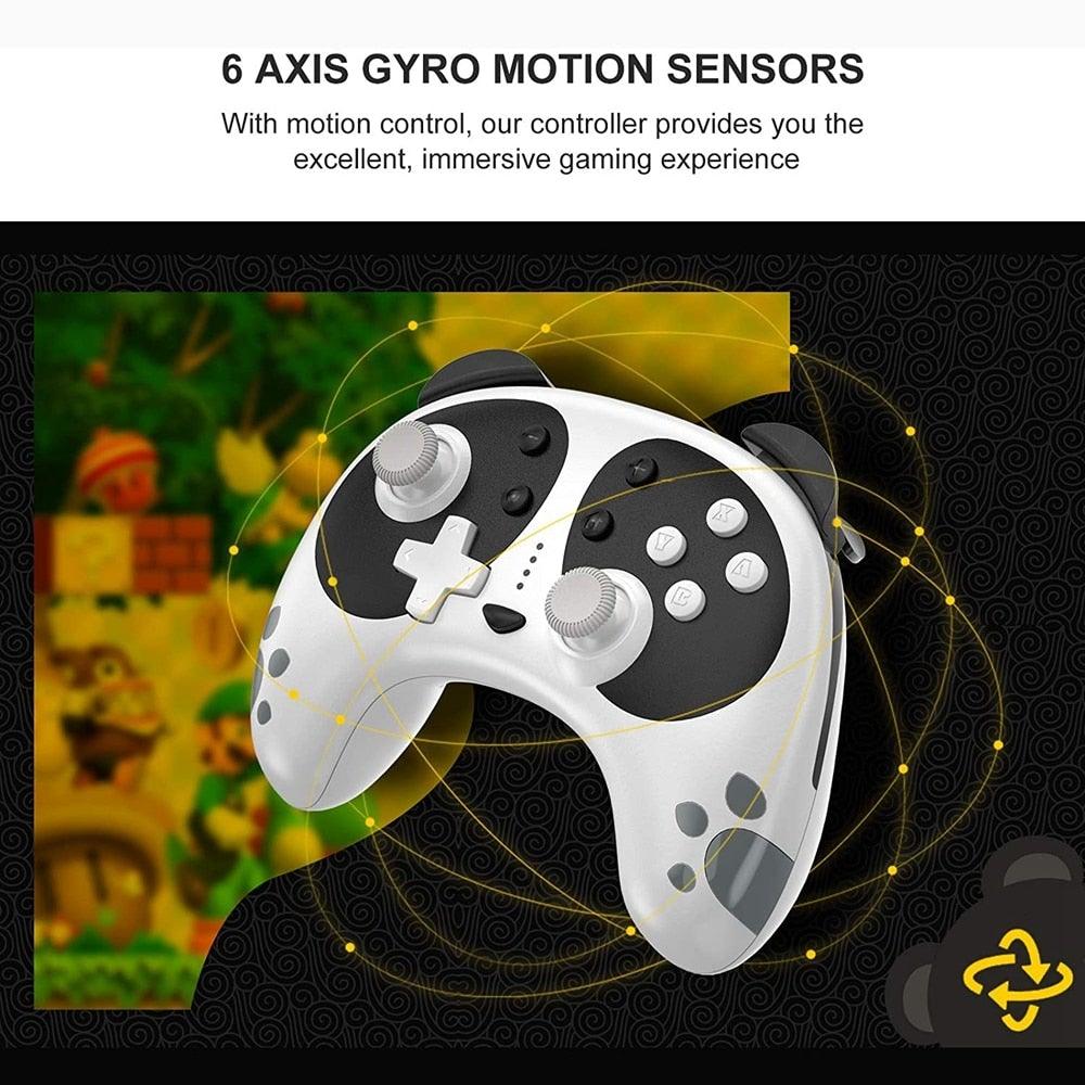 Cute Black White Joystick Wireless Bluetooth Panda Joystick Remote Controller Gamepad Compatible With For PC Laptop Stevvex