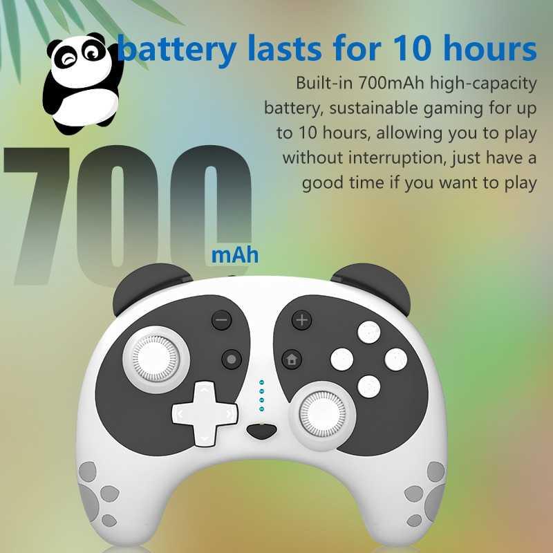 Cute Black White Joystick Wireless Bluetooth Panda Joystick Remote Controller Gamepad Compatible With For PC Laptop Stevvex