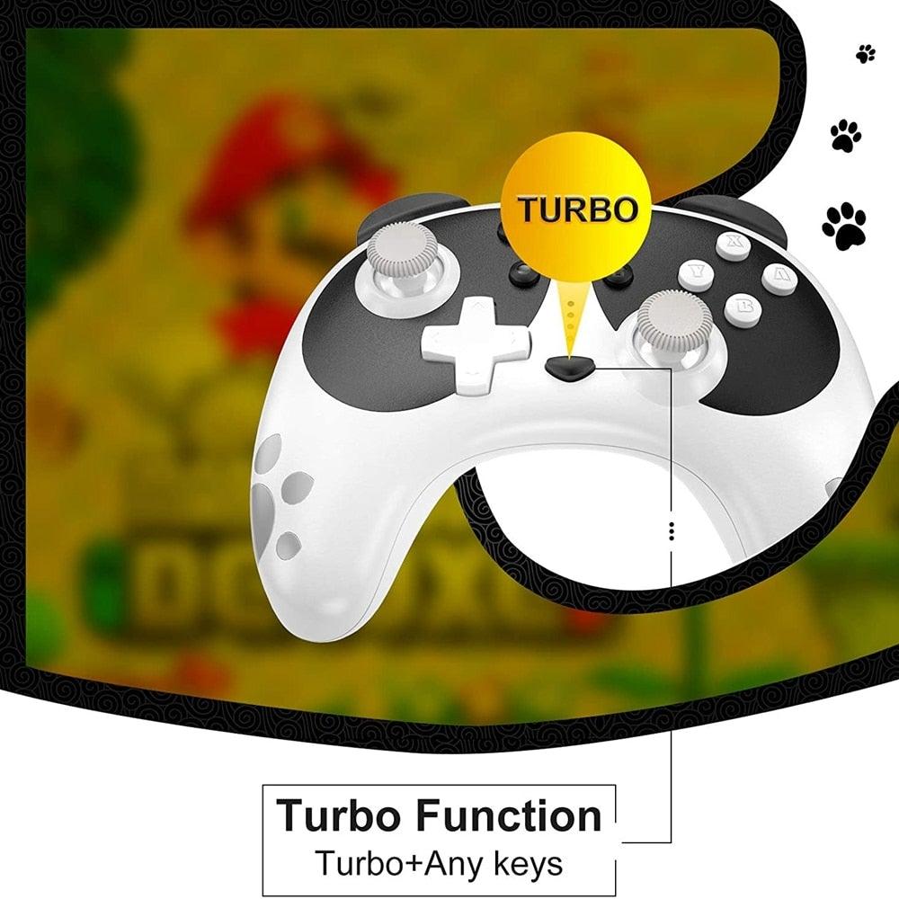 Cute Black White Joystick Wireless Bluetooth Panda Joystick Remote Controller Gamepad Compatible With For PC Laptop Stevvex