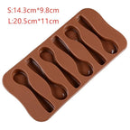 Cute Cake Mold Good Quality Chocolate Six Spoons Mould Mold Silicone Baking Cake Decorating Topper Candy Spoon Shape Mold Food Grade Silicone Cake Molds Chocolate Ice Jelly Mold Party Decor Homemade Cupcake Candy Bake Ware Baking Tool Stevvex