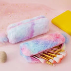 Cute Candy Color Creative Plush Students  Pencil Case Soft Stationery Large Capacity Pouch For Girls Stevvex