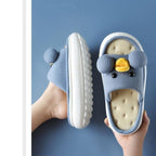 Cute Cartoon All Season Slippers Duck Shape Open Toe Indoor Shoes Women Flip Flops Cotton Slippers Women's House Memory Foam Soft Open Toe Anti-Slip Indoor Outdoor Casual Home Shoes Stevvex