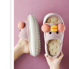 Cute Cartoon All Season Slippers Duck Shape Open Toe Indoor Shoes Women Flip Flops Cotton Slippers Women's House Memory Foam Soft Open Toe Anti-Slip Indoor Outdoor Casual Home Shoes Stevvex