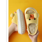 Cute Cartoon All Season Slippers Duck Shape Open Toe Indoor Shoes Women Flip Flops Cotton Slippers Women's House Memory Foam Soft Open Toe Anti-Slip Indoor Outdoor Casual Home Shoes Stevvex