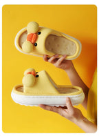 Cute Cartoon All Season Slippers Duck Shape Open Toe Indoor Shoes Women Flip Flops Cotton Slippers Women's House Memory Foam Soft Open Toe Anti-Slip Indoor Outdoor Casual Home Shoes Stevvex