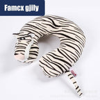 Cute Cartoon Animal U-shaped Memory Travel Pillow Neck Support Headrest Office Car Airplane Sleep  Soft Travel Neck Pillow Animal for Neck & Head Support Cute Wild Life Stuffed Pillow Accessory for Naps Novelty Stuffed Animal For Adults And Children