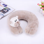 Cute Cartoon Animal U-shaped Memory Travel Pillow Neck Support Headrest Office Car Airplane Sleep  Soft Travel Neck Pillow Animal for Neck & Head Support Cute Wild Life Stuffed Pillow Accessory for Naps Novelty Stuffed Animal For Adults And Children