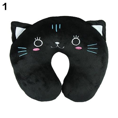Cute Cartoon Animals U Shaped Pillow Toddler Neck Pillow Travel Car Neck Rest Pillow Support Head Rest Cushion Panda Cat Bear Rabbit Pig Kids Travel Pillow Toddler Neck Pillow U-Shaped Animal Kids Neck Pillow With 3D Embroidery For Airplane Stevvex