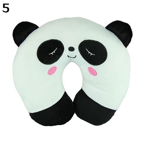 Cute Cartoon Animals U Shaped Pillow Toddler Neck Pillow Travel Car Neck Rest Pillow Support Head Rest Cushion Panda Cat Bear Rabbit Pig Kids Travel Pillow Toddler Neck Pillow U-Shaped Animal Kids Neck Pillow With 3D Embroidery For Airplane Stevvex