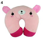 Cute Cartoon Animals U Shaped Pillow Toddler Neck Pillow Travel Car Neck Rest Pillow Support Head Rest Cushion Panda Cat Bear Rabbit Pig Kids Travel Pillow Toddler Neck Pillow U-Shaped Animal Kids Neck Pillow With 3D Embroidery For Airplane Stevvex