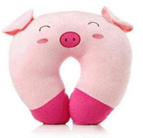 Cute Cartoon Animals U Shaped Pillow Toddler Neck Pillow Travel Car Neck Rest Pillow Support Head Rest Cushion Panda Cat Bear Rabbit Pig Kids Travel Pillow Toddler Neck Pillow U-Shaped Animal Kids Neck Pillow With 3D Embroidery For Airplane Stevvex
