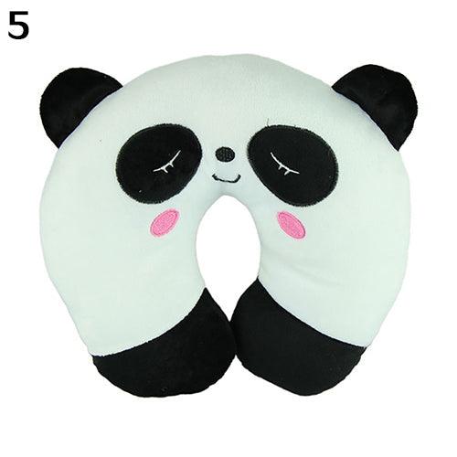 Cute Cartoon Animals U Shaped Pillow Travel Car Neck Rest Pillow Support Head Rest Cushion Panda Cat Bear Rabbit Pig Multi-Color Cartoon U Shaped Neck Pillow Comfortable Travel Pillow Inflatable Pillow Neck Pillow Lightweight Soft Pillows Stevvex