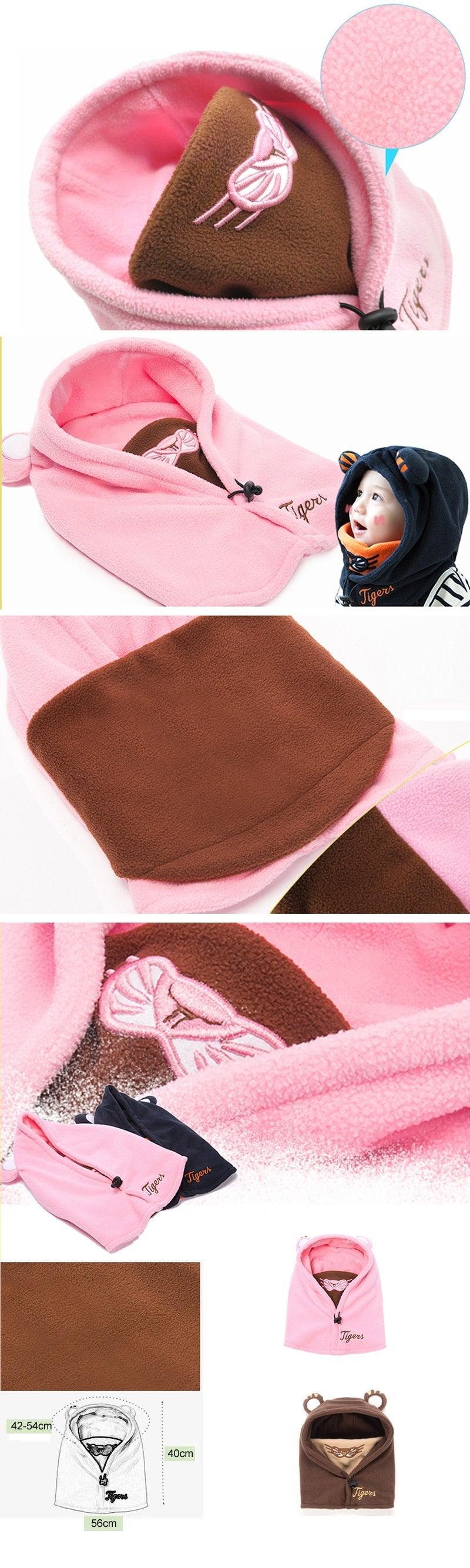 Cute Cartoon Children Winter Animal Bear Ski Masks Hats Kids Baby Thermal Fleece Balaclava Face Beanies Warmer Skellies Hats Kids Winter Fleece Warmer Balaclava Cap Thermal Tactical Military Helmet Windproof Full Face Mask Cover Ski Beanies Stevvex