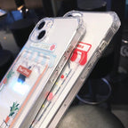 Cute Cartoon Wallet Card Pocket Holder Phone Case For iPhone 14 Pro Max 13 12 11 X XR XS 7 8 Plus Transparent Shockproof Cartoon Phone Case For iPhone Unique Funny Phone Case Design Stevvex