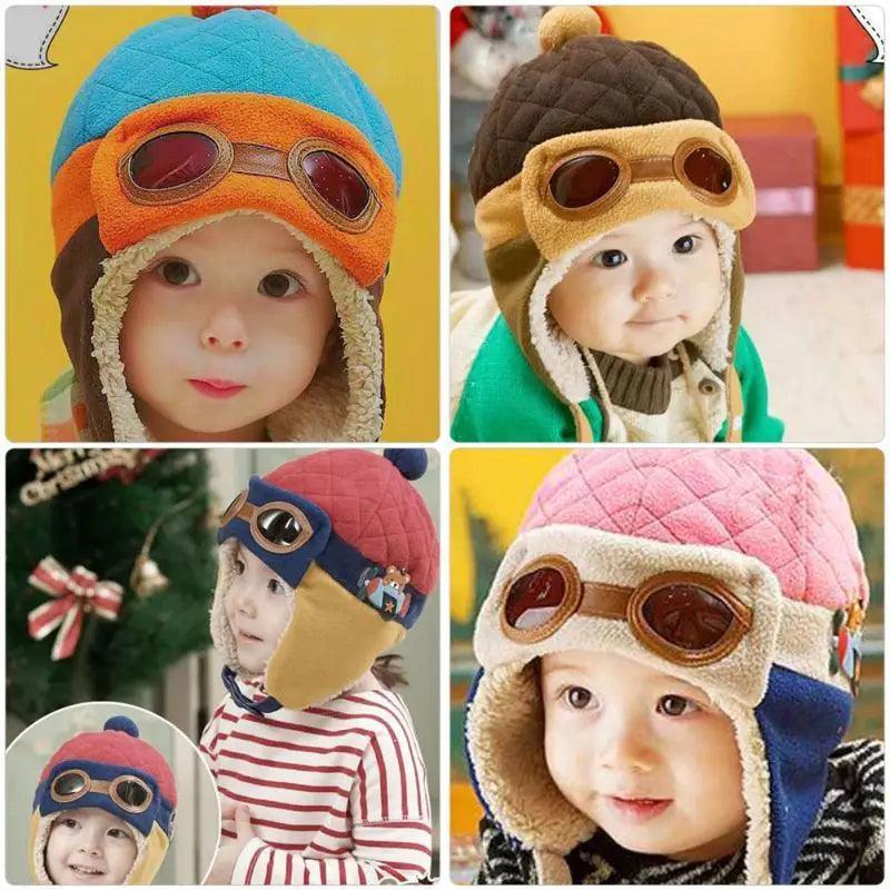 Cute Cartoon Winter Warm Baby Earflap Full Cover Beanies Classic Fur Soft Baby Hats For Girls And Boys Winter Beanies Stevvex