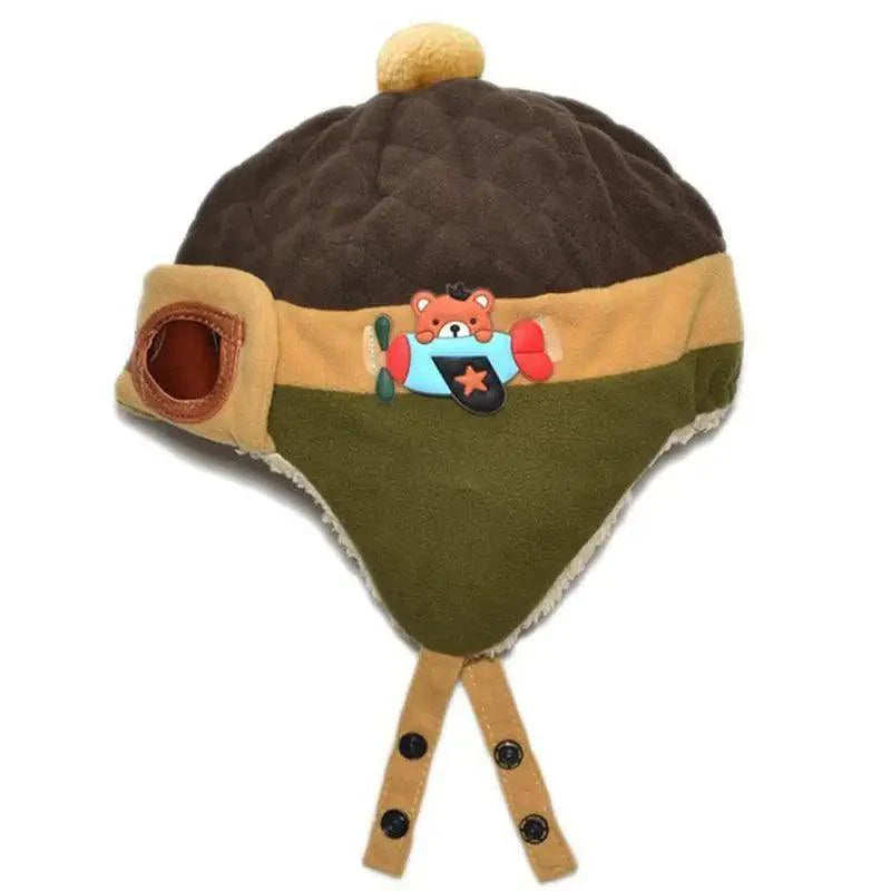 Cute Cartoon Winter Warm Baby Earflap Full Cover Beanies Classic Fur Soft Baby Hats For Girls And Boys Winter Beanies Stevvex
