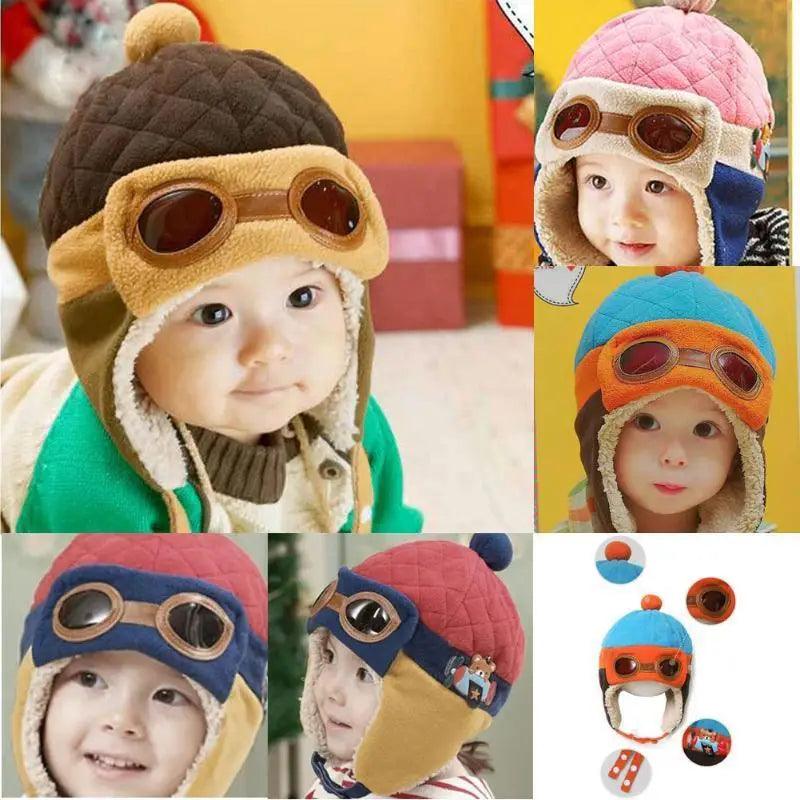 Cute Cartoon Winter Warm Baby Earflap Full Cover Beanies Classic Fur Soft Baby Hats For Girls And Boys Winter Beanies Stevvex