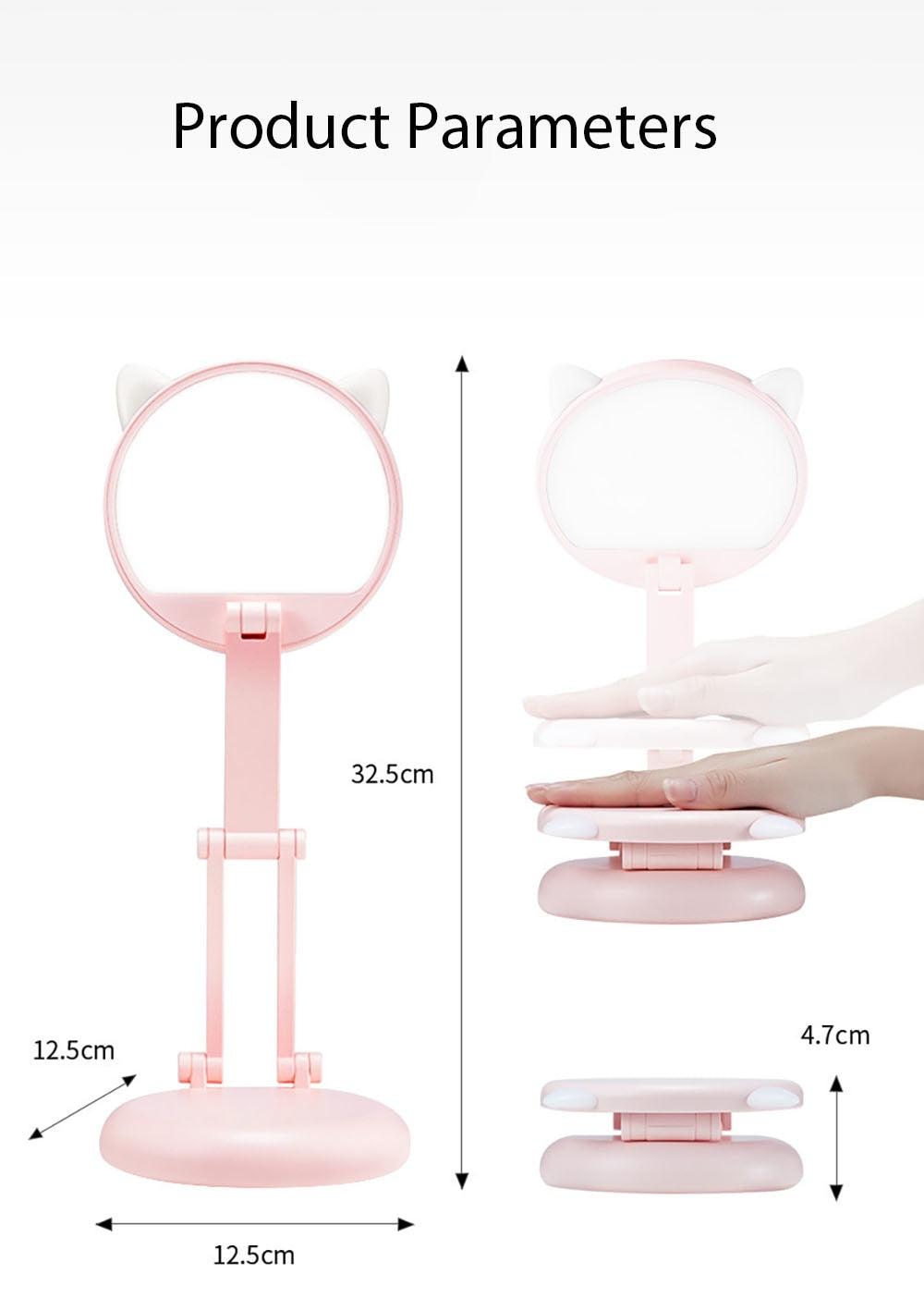Cute Cat LED Table Lamp Children Study Eye Protection Desk Lamp 3600/6400mAh Long Battery Life Smart Bedroom Night Lamp Decorative Table Lamp Cute Study Lamps for Bedroom Décor Stevvex