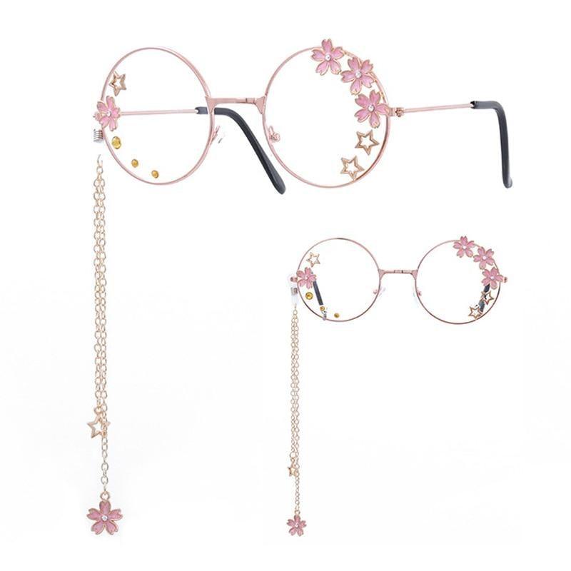 Cute Clear Optical Glasses Frame Women Round Frame Retro Eyeglasses  Decoration Eyewear Blue Light Blocking Glasses Women Thick Round Rim Frame Ladies Eyeglasses Stevvex