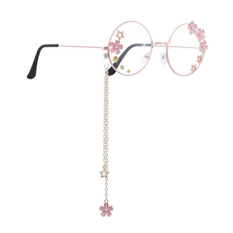 Cute Clear Optical Glasses Frame Women Round Frame Retro Eyeglasses  Decoration Eyewear Blue Light Blocking Glasses Women Thick Round Rim Frame Ladies Eyeglasses Stevvex