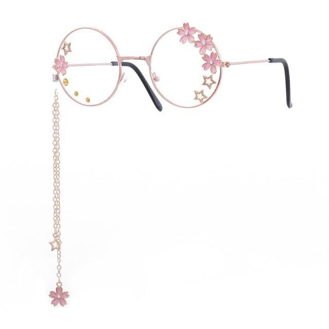 Cute Clear Optical Glasses Frame Women Round Frame Retro Eyeglasses  Decoration Eyewear Blue Light Blocking Glasses Women Thick Round Rim Frame Ladies Eyeglasses Stevvex