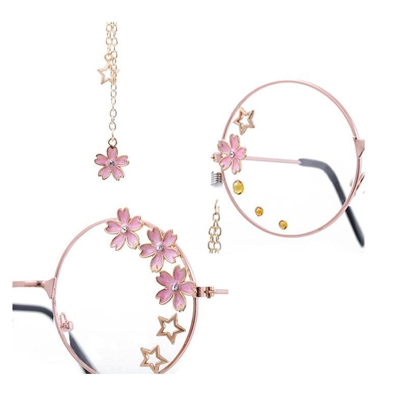 Cute Clear Optical Glasses Frame Women Round Frame Retro Eyeglasses  Decoration Eyewear Blue Light Blocking Glasses Women Thick Round Rim Frame Ladies Eyeglasses Stevvex