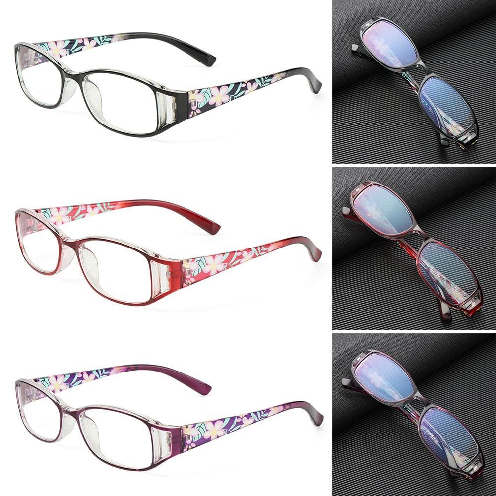 Cute Clear Optical Glasses Frame Women Square Frame Retro Eyeglasses High Definition Reading Glasses Unisex Anti Blue Light Eyeglasses Ultra Light PC Frames Glasses Vision Care Eyewear +1.00~4.00 Stevvex