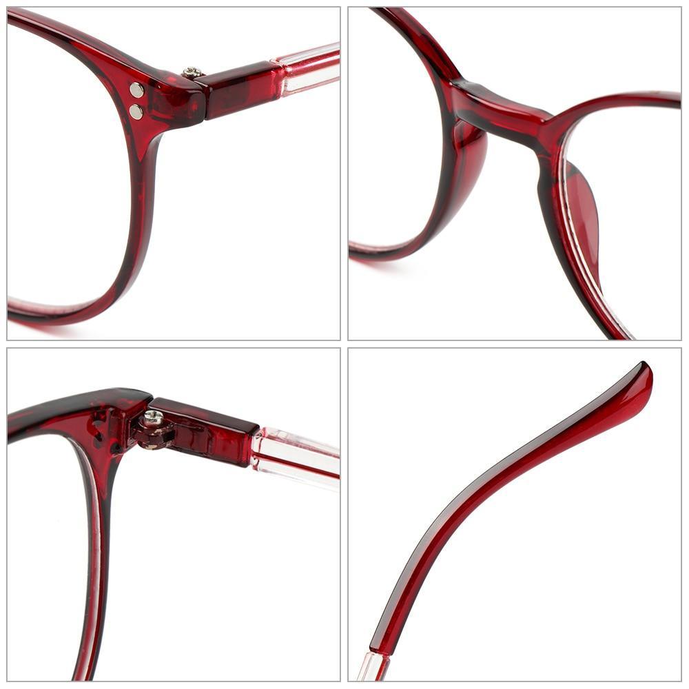 Cute Clear Optical Glasses Frame Women Square Frame Retro Eyeglasses High Definition Reading Glasses Unisex Anti Blue Light Eyeglasses Ultra Light PC Frames Glasses Vision Care Eyewear +1.00~4.00 Stevvex
