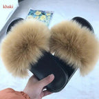 Cute Fluffy Ladies Indoor Warm Slippers Furry Luxury Flip Flops   Women's Fashion Flat Soft Flip Flops Stevvex