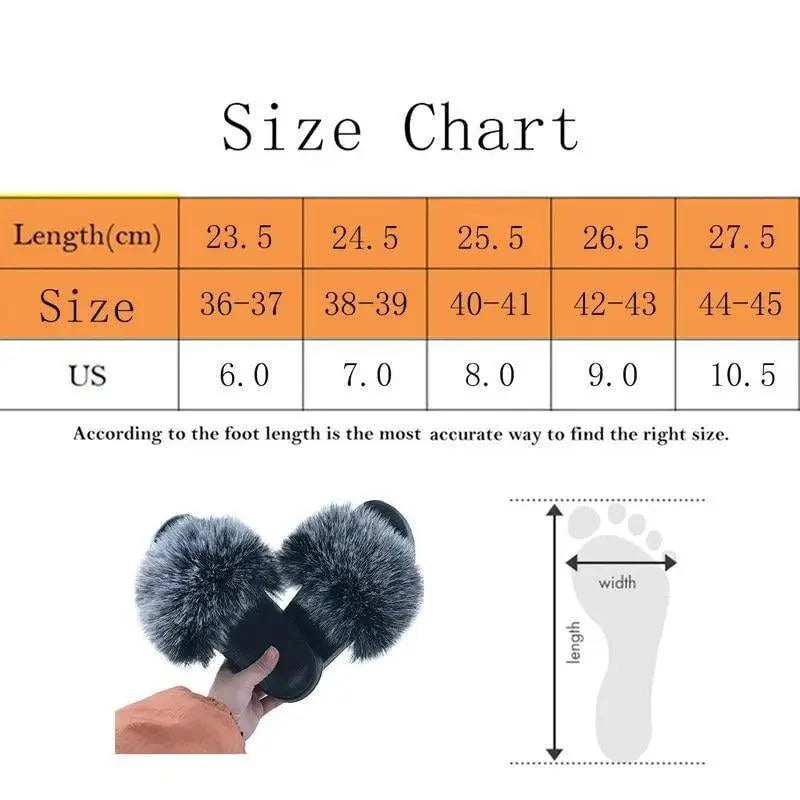 Cute Fluffy Ladies Indoor Warm Slippers Furry Luxury Flip Flops   Women's Fashion Flat Soft Flip Flops Stevvex